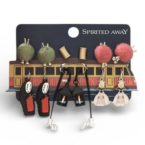 6-Pack Studio Ghibli Spirited Away No-Face Earring Set - NWT